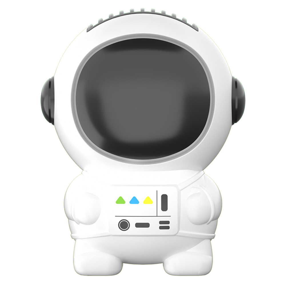 

Mini Handheld Fan Cartoon Astronaut Air Cooler Portable USB Rechargeable Bladeless Summer Fan - Black