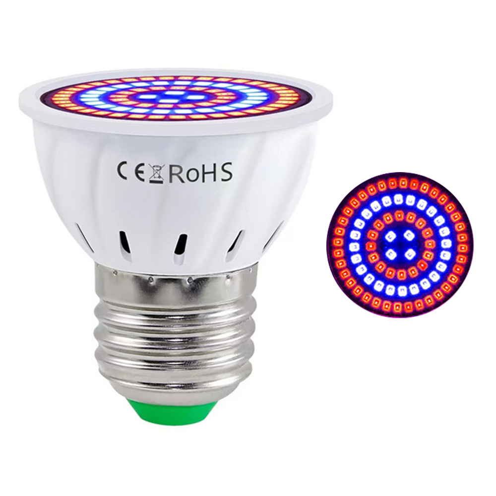 

Indoor -led -pflanze Licht E27 Lampen Basis Pflanze Wachstum Licht Für Blumen, Früchte, Sukkulenten - 80 Perlen