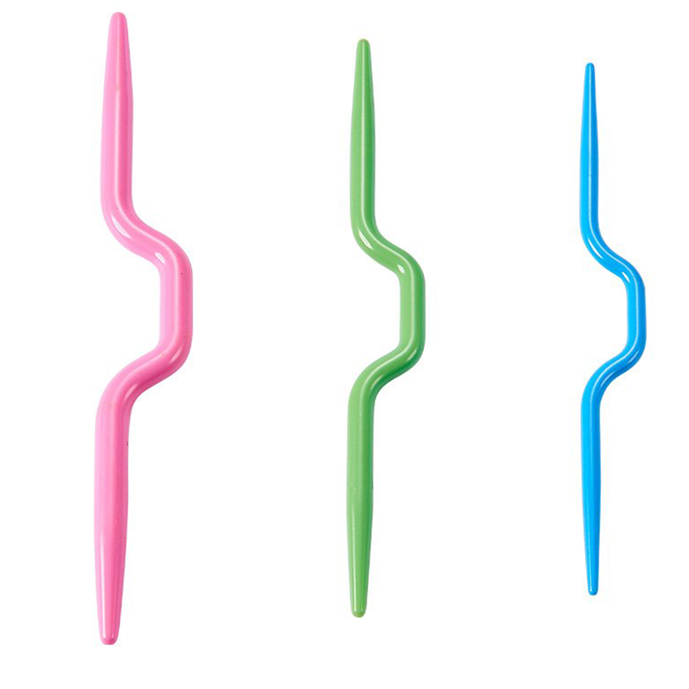 

C532052 3pcs / Setzen Sie Strickkabelnadel, Krumme Nadel Gebogen