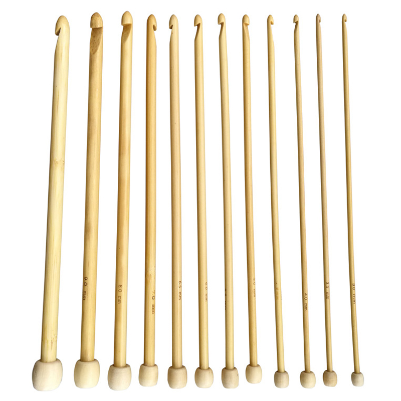 

12pcs Afghanische Tunesische Bambus-häkel-haken Stricknadeln, Größe 3,0-10,0 mm