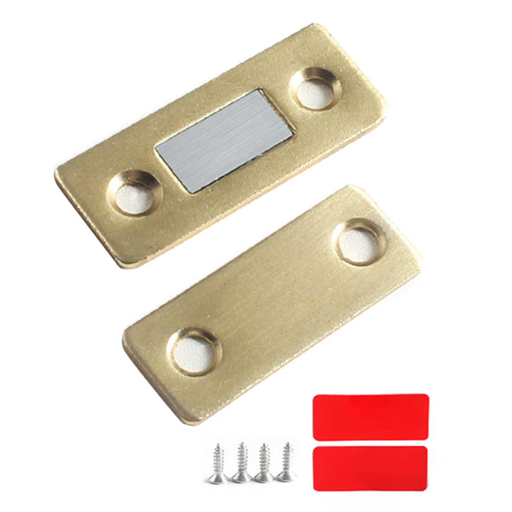 

2pcs / Magnetische Tor Tor Catk Edelstahlschaftschaften Magnet Fahren Kitiz Küchenstellet Nahmen Mit Klebstoff - Gold