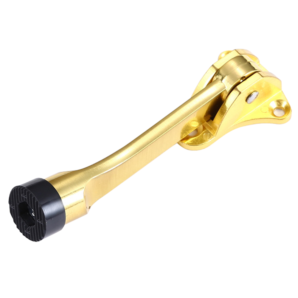 

Kickdown-türstopper Mit Gummispitze, Anti-kollisions-zink-legierungs-hochleistungs-türstopps, Türhalter - Gold Gebürstet