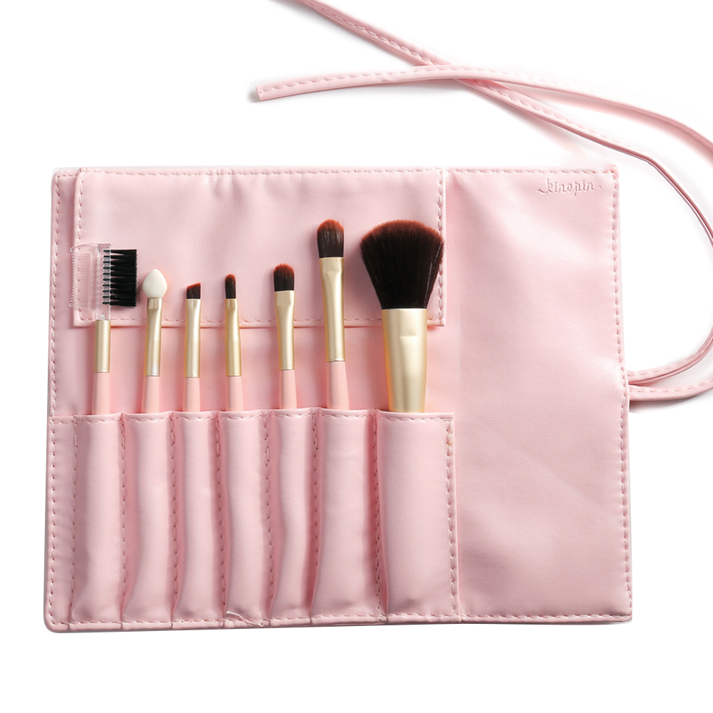 

Kinepin 7pcs / Set Nylonbürsten Lidschatten Mischung Pinsel Kit Augen Make -up Pinsel Set Lidschatten Eyeliner Lippenbürsten - Rosa