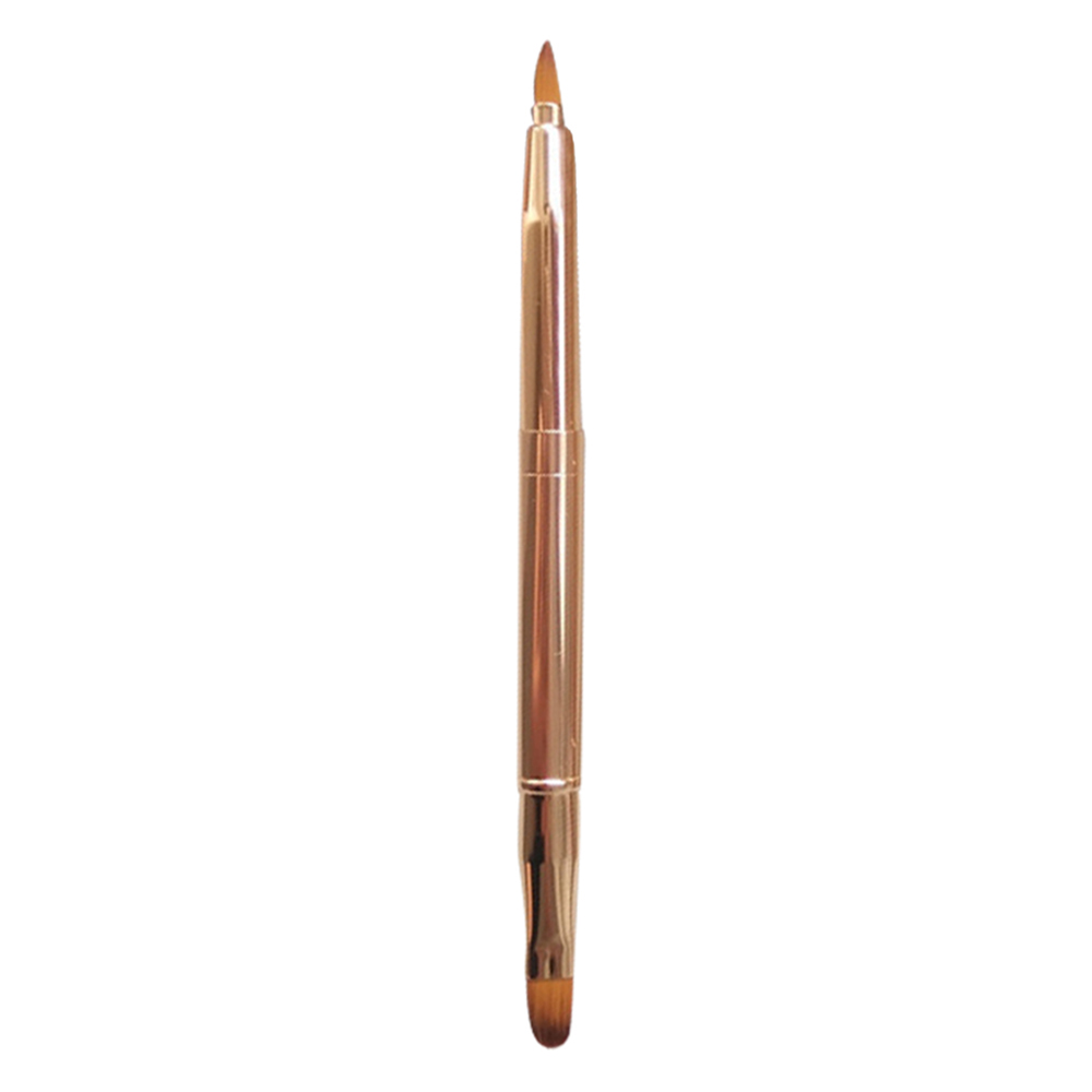 

Einziehbarer Lippenstiftpinsel Doppelkopf Lipgloss Concealer Pinsel Mit Schutzkappe - Gold