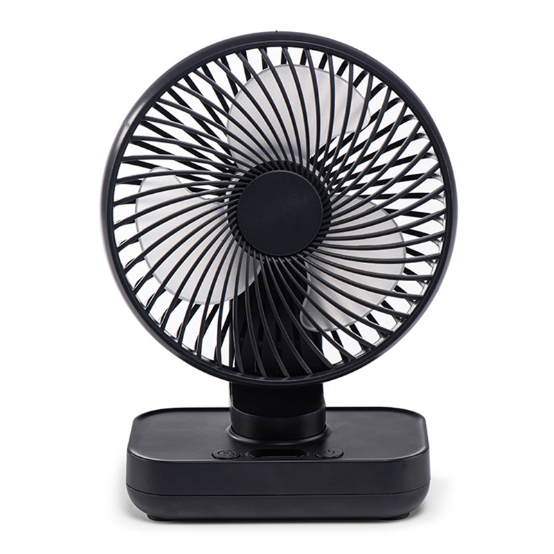 

D606Y Digital Display Tabelle Lüfter Automatisch Schütteltkopf 4 Geschwindigkeiten Verstellbarer Schreibtischventilator - Schwarz