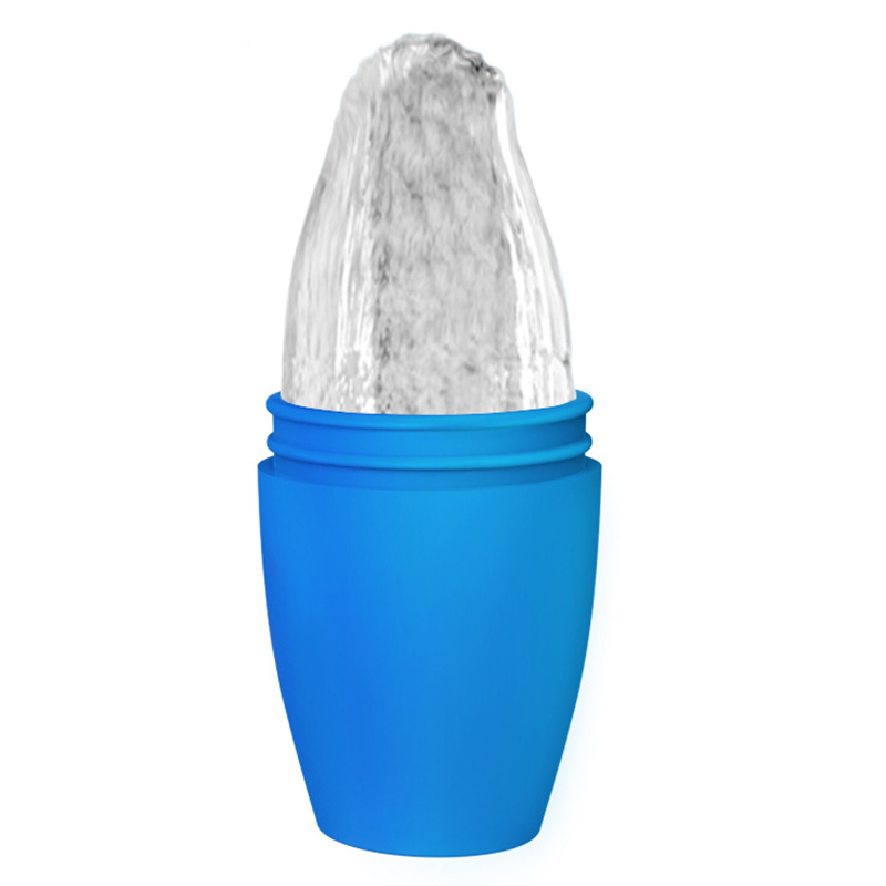 

DYM-037 Vase Form Freezable Face Massager Silikon Ice Face Roller Kalttherapie Hautpflegewerkzeug (ST) - Blau