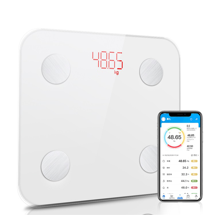 

USB SH2 USB Smart Electronic Светодиодные Цифровые Веса Баланс Bluetooth App Apply Analyzer - Белый