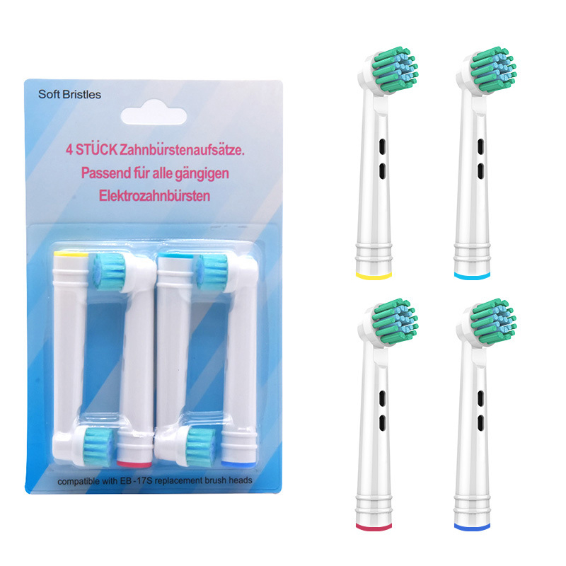 

4 Stück / Setzen Sie Für Braun Oral-B Electric Zahnbürstenbürste Köpfe Ersatzköpfe - Eb-17sempfindlich Sauber