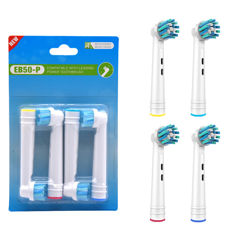 

EB50-P 4pcs / Setzen Sie Für Braun Oral-B Electric Zahnbürstenköpfe Ersatzpinselköpfe (multi-winkel-typ)