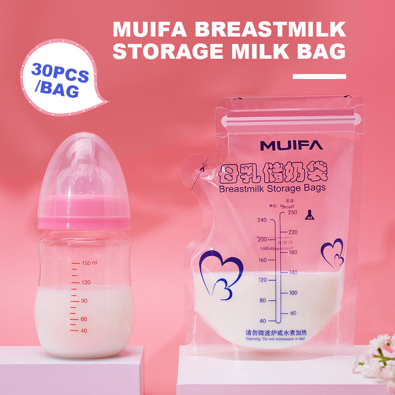 

Muifa Muttermilchspeicherbeutel BPA BPA Kostenlos Stillende Gefrierschrankbehälter Containerbeutel, 30 Zählungen