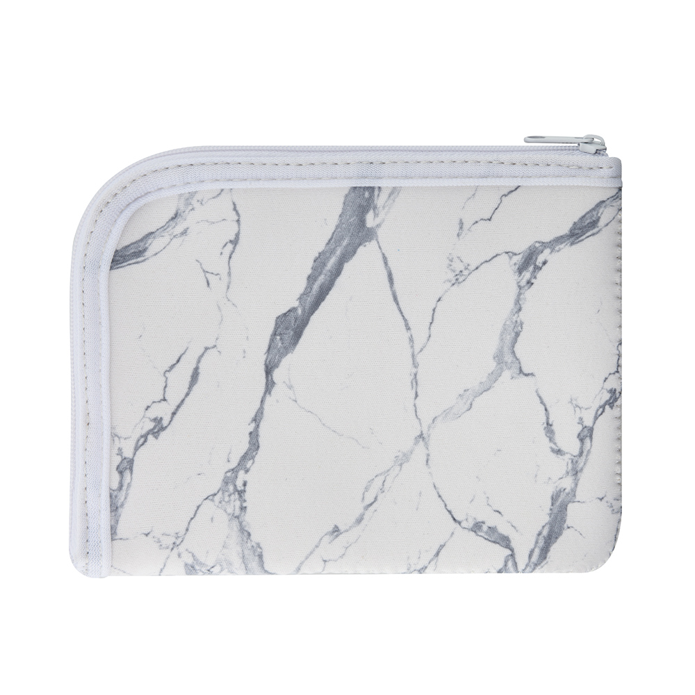 

Pattern Printing Face Masks Case Organizer Portable Mask Storage Bag [L Size] - Marble Grain