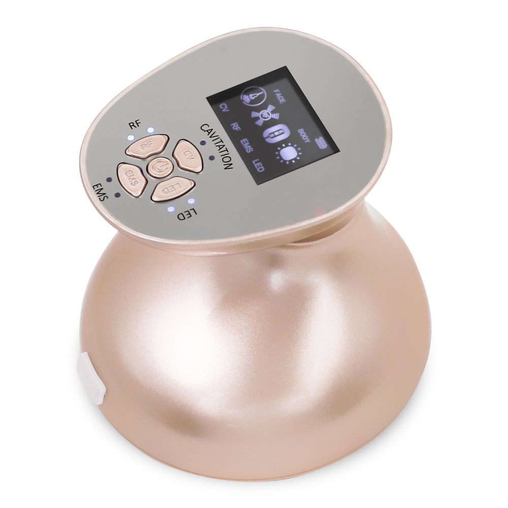

BP-1806 3D RF Ultraschallkörperschleiftungsgerät Tragbares Elektromassager Mit Cv-fettreduktion, Led-lichter-therapie - Champagner Gold