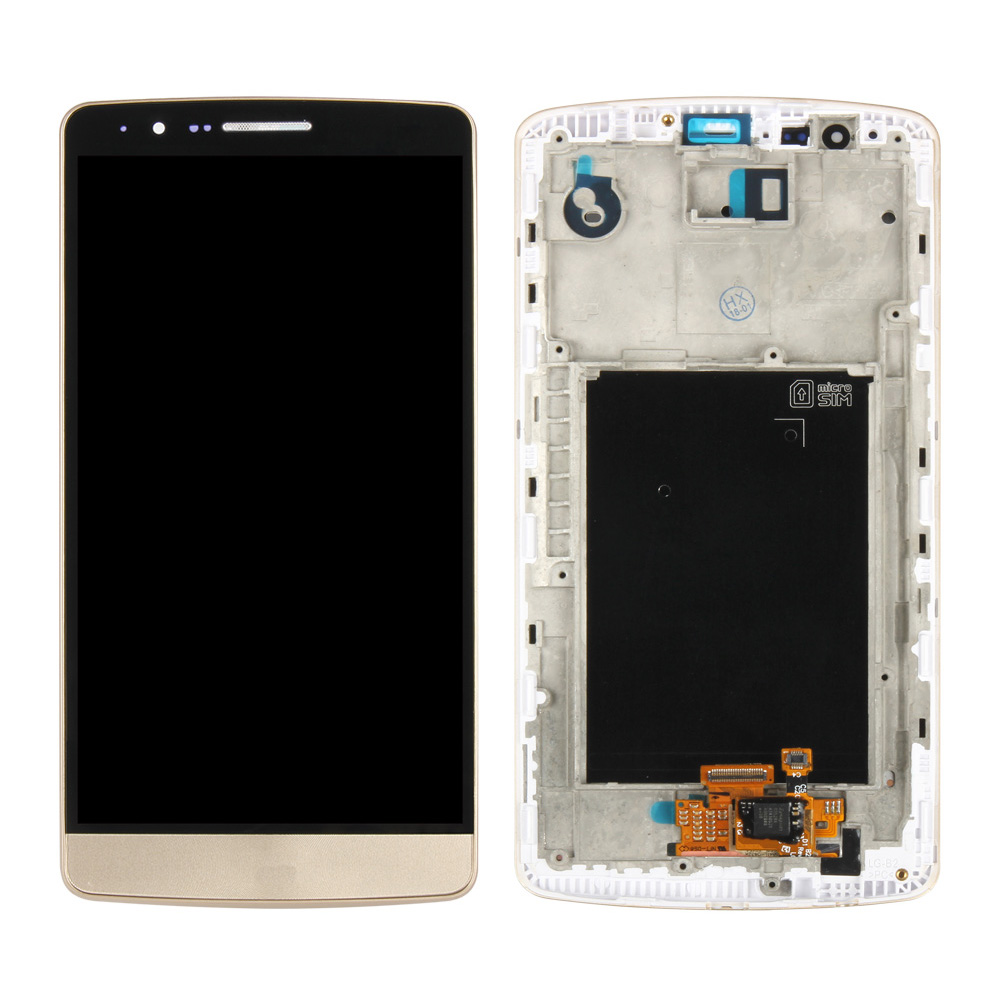 

LCD -bildschirm Und Digitalisierer Vollbaugruppe Mit Rahmenersatz Für LG G3 D850/D855/D852 - Gold, LG G3
