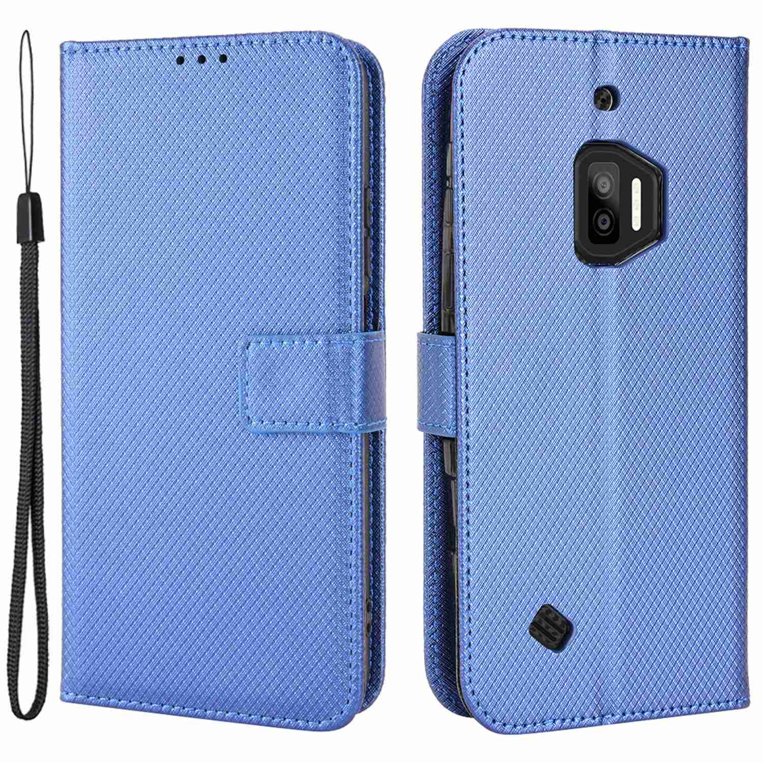 

Für Oukitel WP12/WP12 Pro Diamond Textur Magnetic PU Leder Hülle Ständer Feature Wallet Flip Protective Telefonabdeckung - Blau, Oukitel WP12