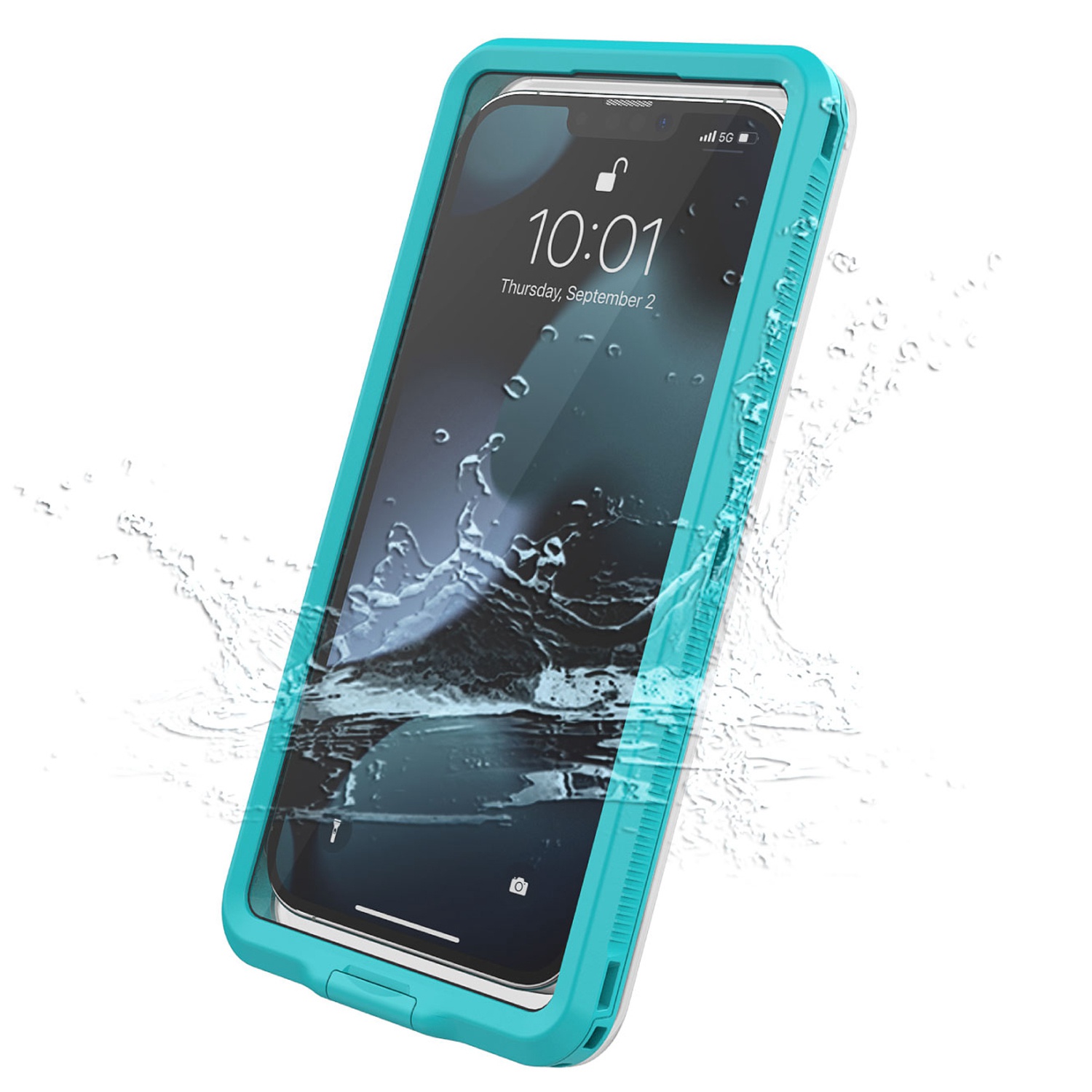 

Oxterlai IP68 Wasserdicht 5.8 - 7 Zoll Touchscreen Vollversiegelte Unterwasser -telefonschutzabdeckung - Blau, Universal