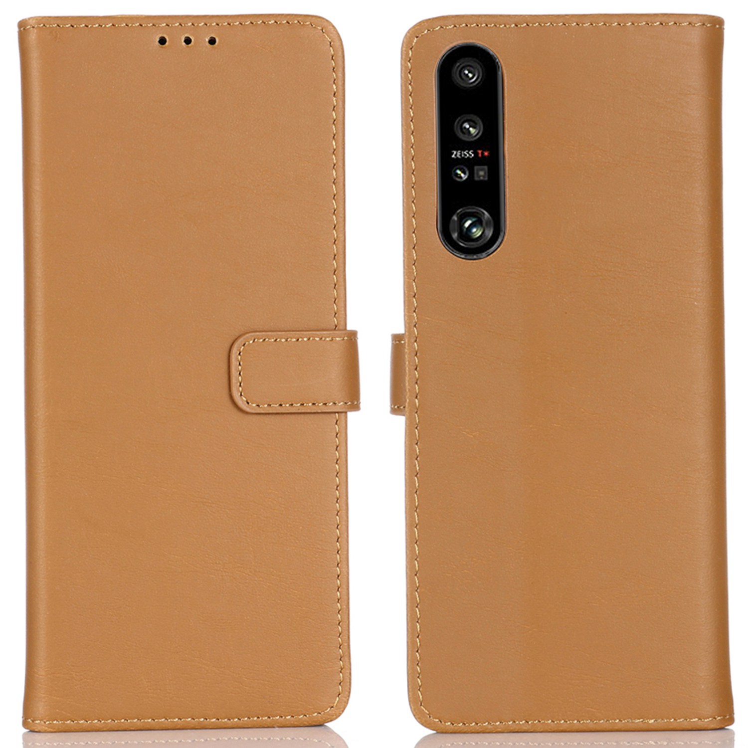 

Für Sony Xperia 1 IV 5G Anti-fall-fall Vintage PU Leder Folio Flip Phone Cover Verrückte Pferdestruktur Schocksicherheit Wallet Stand Hülle - Braun, Sony Xperia 1 IV 5G