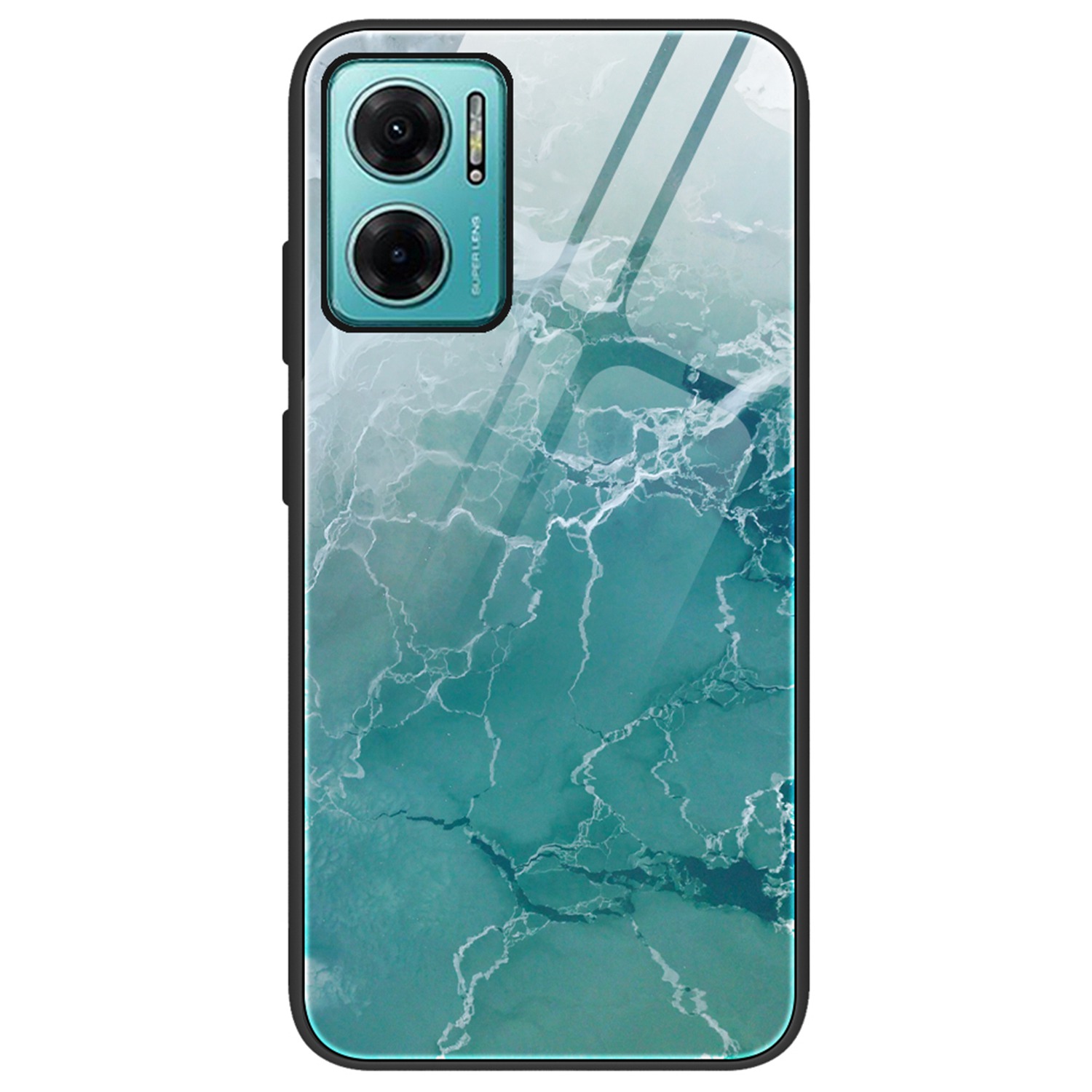 

Für Xiaomi Redmi Note 11e 5g / Redmi 10 5g / Redmi 10 Prime + 5G Telefonhülle Temperiertes Glas + PC + TPU Marmormuster Gut Geschützte Abdeckung - DL04, Xiaomi Redmi Note 11E 5G