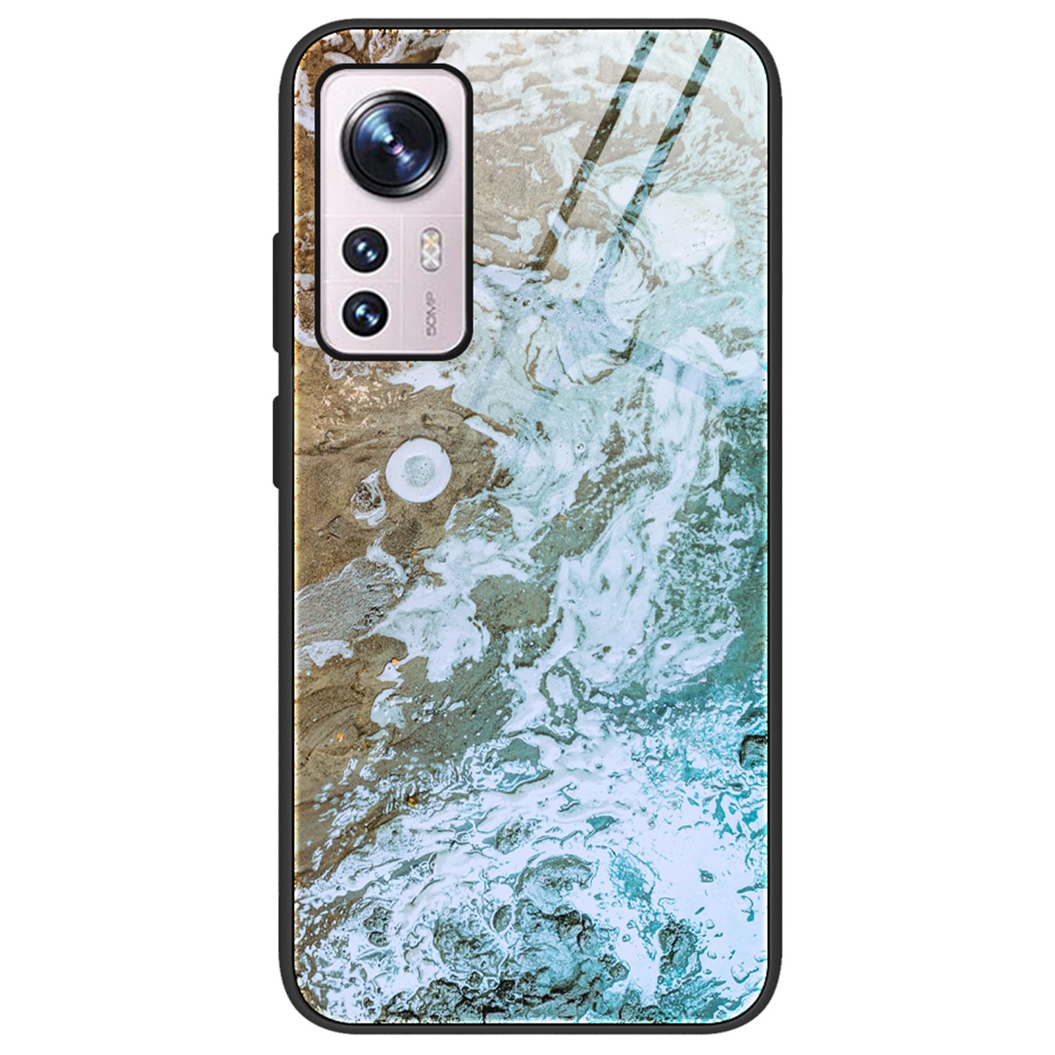 

Schutzhülle Für Xiaomi 12 5g/12x 5g/12s 5G, Temperaturglas + PC + TPU Marmormuster Hybridhybridabdeckung - DL06, Xiaomi 12 5G