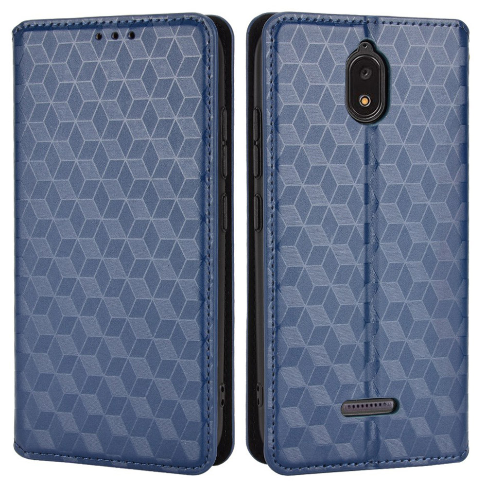 

Für Heißpfeffer Serrano 3 PU Leder-ständer Wallet Hülle Rhombus Impress - Blau, Hot Pepper Serrano 3