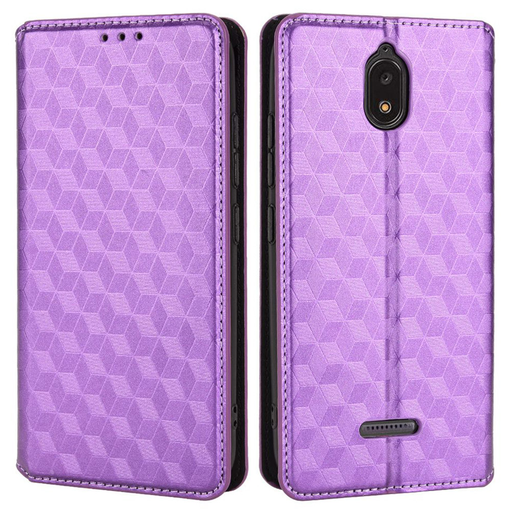 

Für Heißpfeffer Serrano 3 PU Leder-ständer Wallet Hülle Rhombus Impress - Violett, Hot Pepper Serrano 3