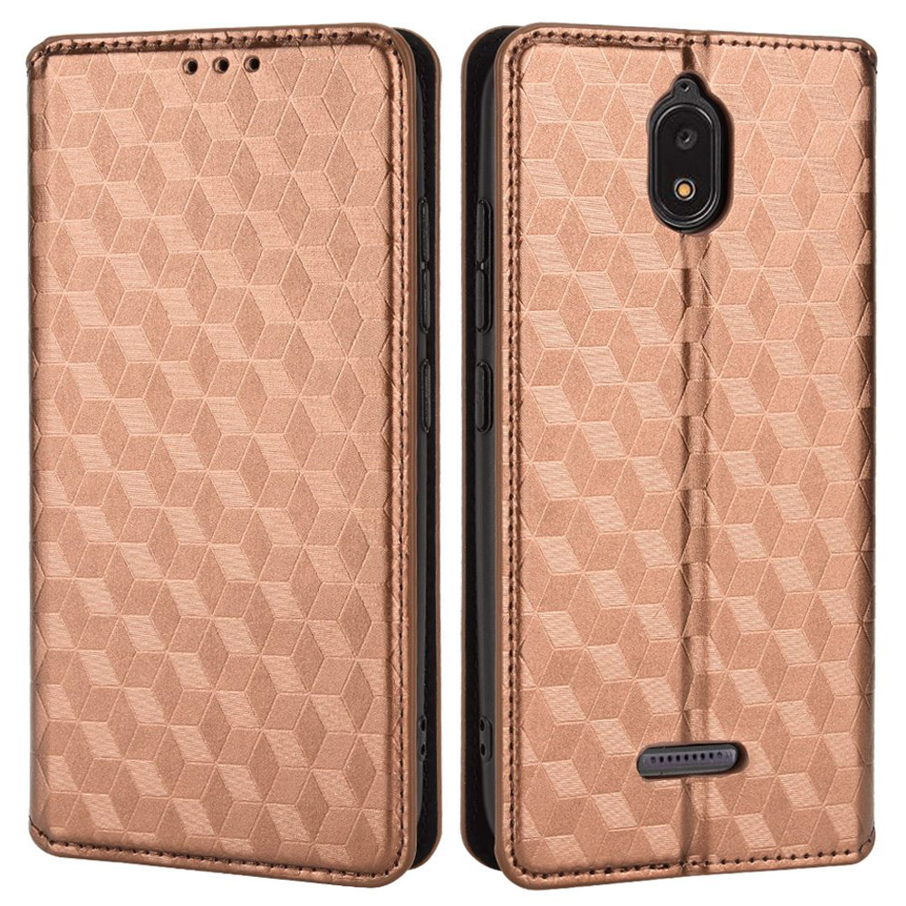 

Für Heißpfeffer Serrano 3 PU Leder-ständer Wallet Hülle Rhombus Impress - Braun, Hot Pepper Serrano 3