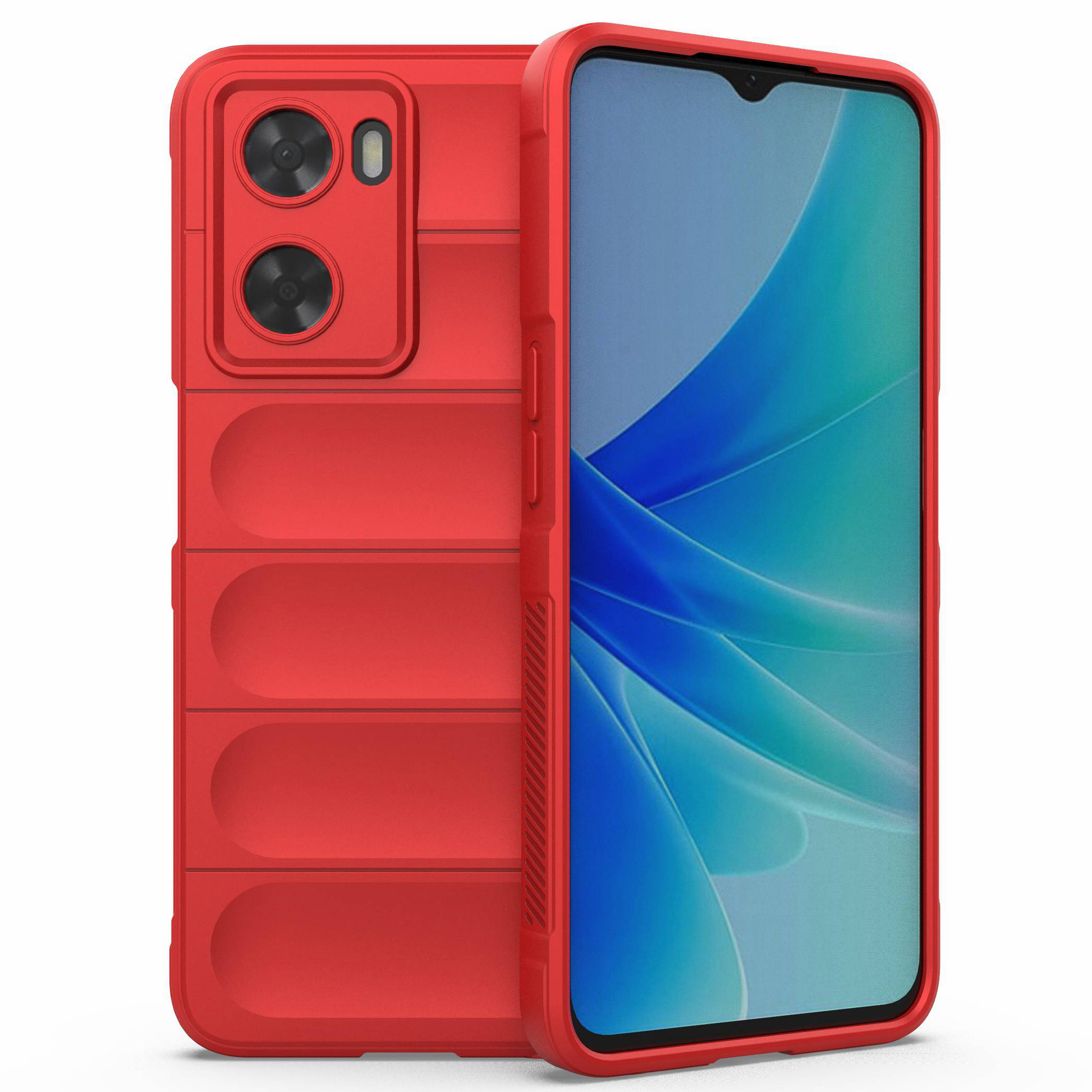 

Für Oppo A57 4G Rugged Design TPU Phone Protective Case Anti-kratzer-smartphone-rückdecke - Rot, Oppo A57 4G
