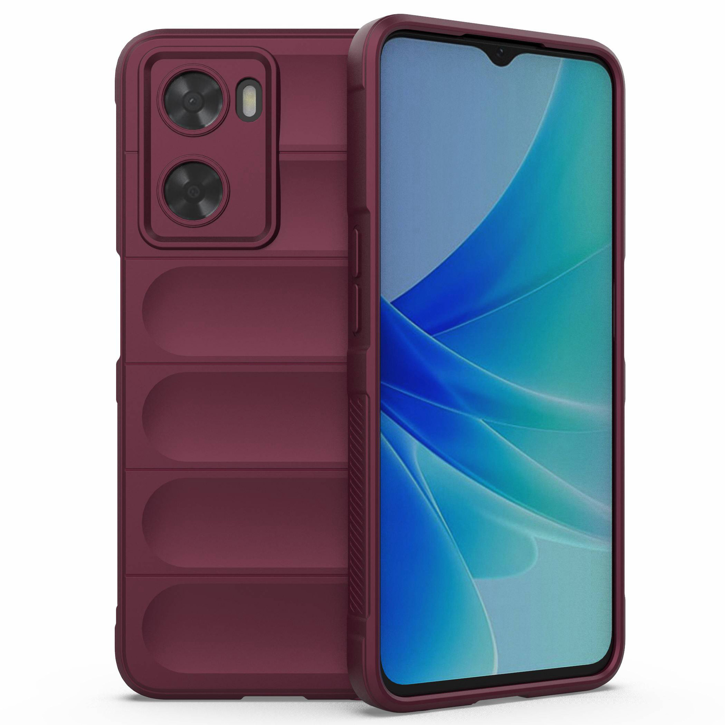 

Für Oppo A57 4G Rugged Design TPU Phone Protective Case Anti-kratzer-smartphone-rückdecke - Weinrot, Oppo A57 4G