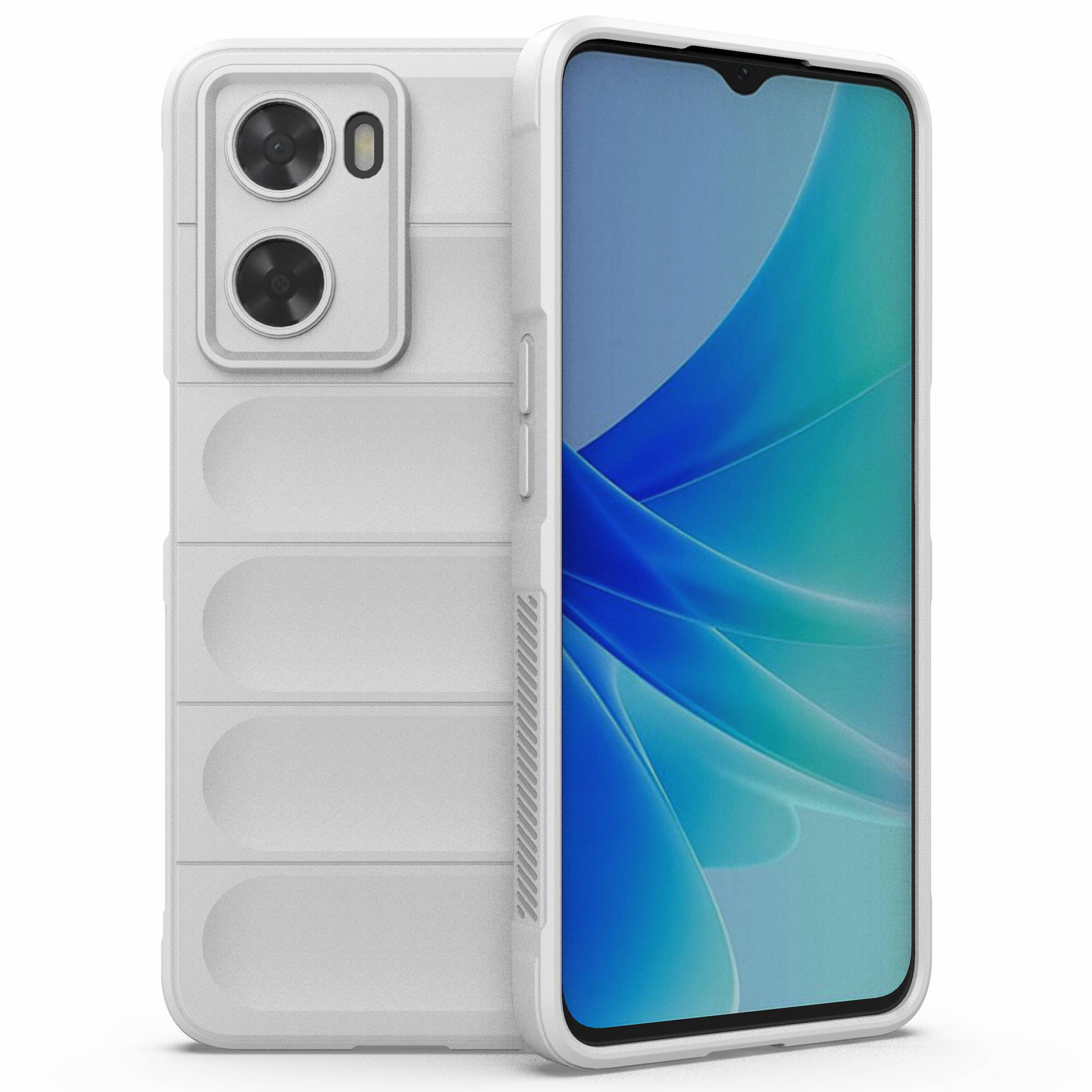 

Für Oppo A57 4G Rugged Design TPU Phone Protective Case Anti-kratzer-smartphone-rückdecke - Weiß, Oppo A57 4G