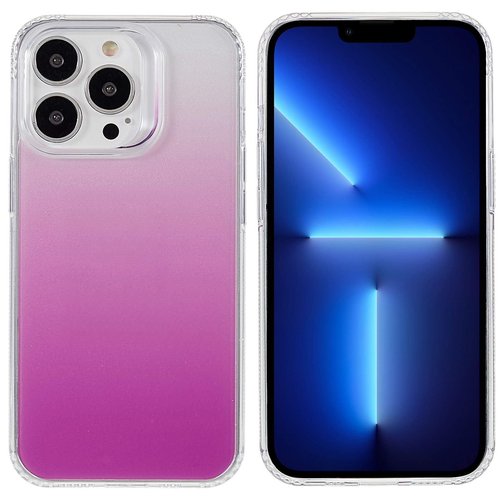 

Для Iphone 13 Pro 6,1 Дюйма Стильного Градиента Tpu+пк Легкий Защитный Чехол Для Мобильного Телефона. - Пурпурный, iPhone 13 Pro