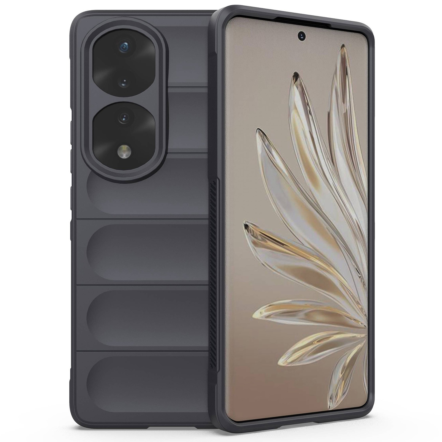 

Für Honour 70 Pro 5G Solid Color Soft TPU Phone Hülle Drop-proof-mobiltelefon Rückzugabdeckung - Dunkelgrau, Honor 70 Pro 5G