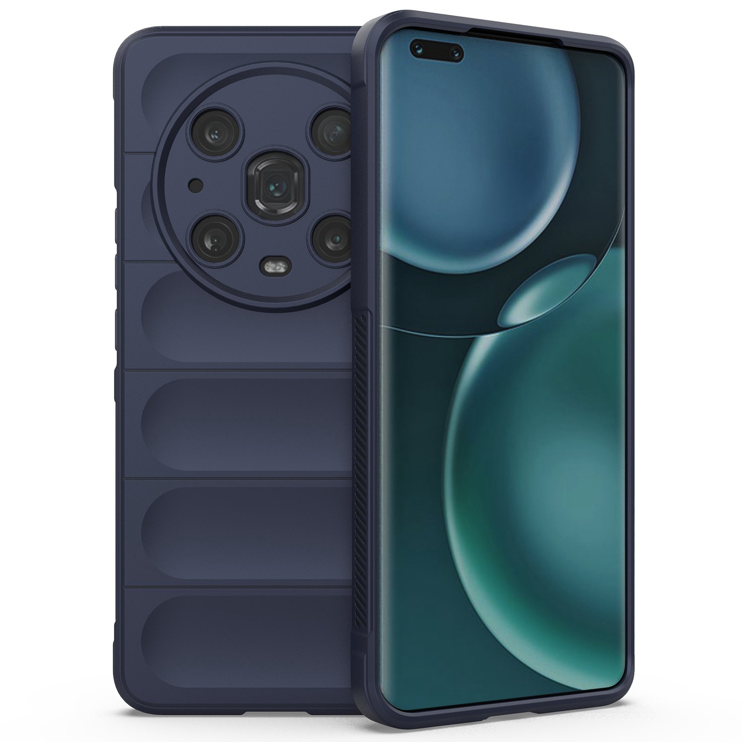 

Für Honor Magic4 Pro 5G Anti-drop Flexible TPU Phone Protective Case Anti-kratzer-smartphone-rückdecke - Dunkelblau, Honor Magic4 Pro 5G