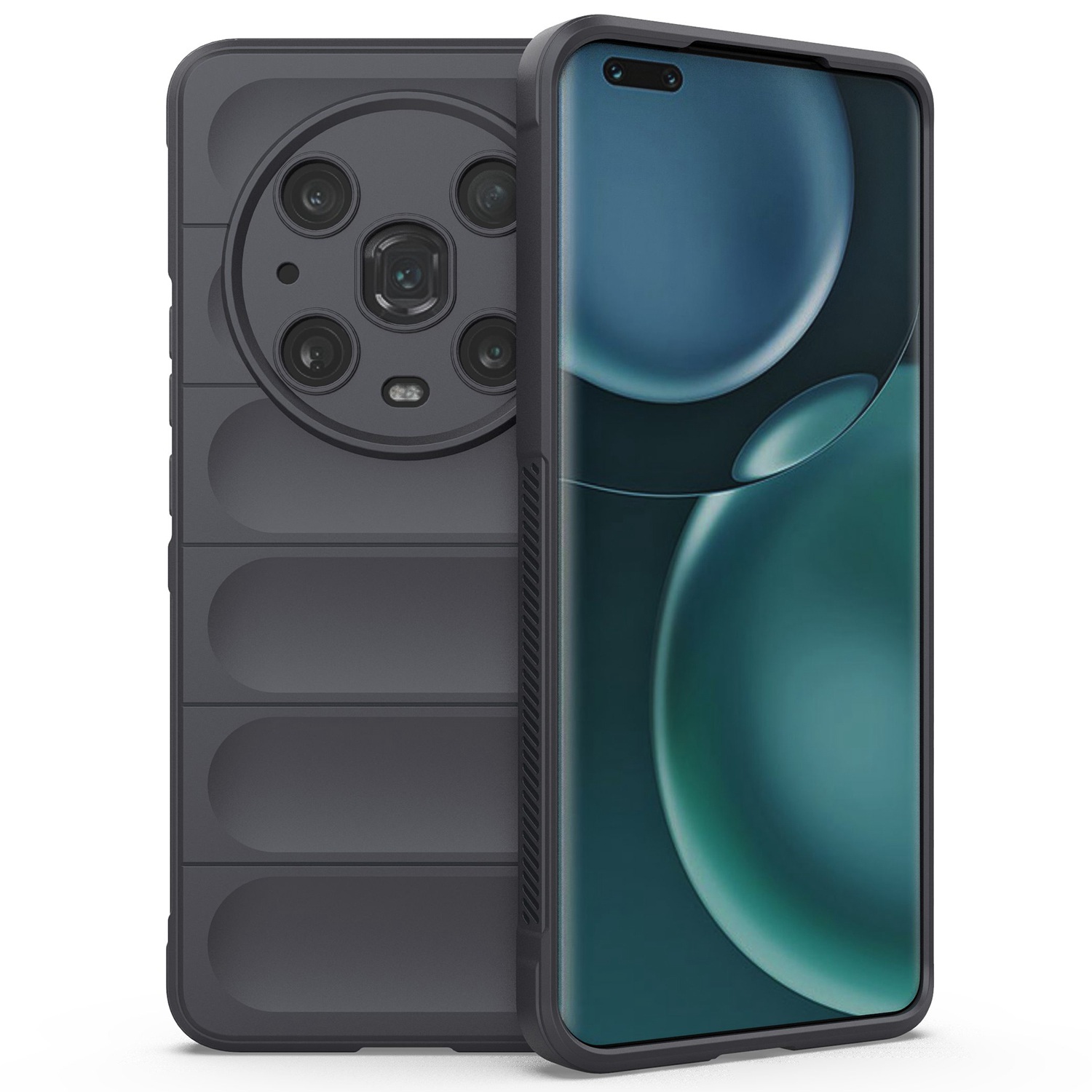 

Für Honor Magic4 Pro 5G Anti-drop Flexible TPU Phone Protective Case Anti-kratzer-smartphone-rückdecke - Dunkelgrau, Honor Magic4 Pro 5G