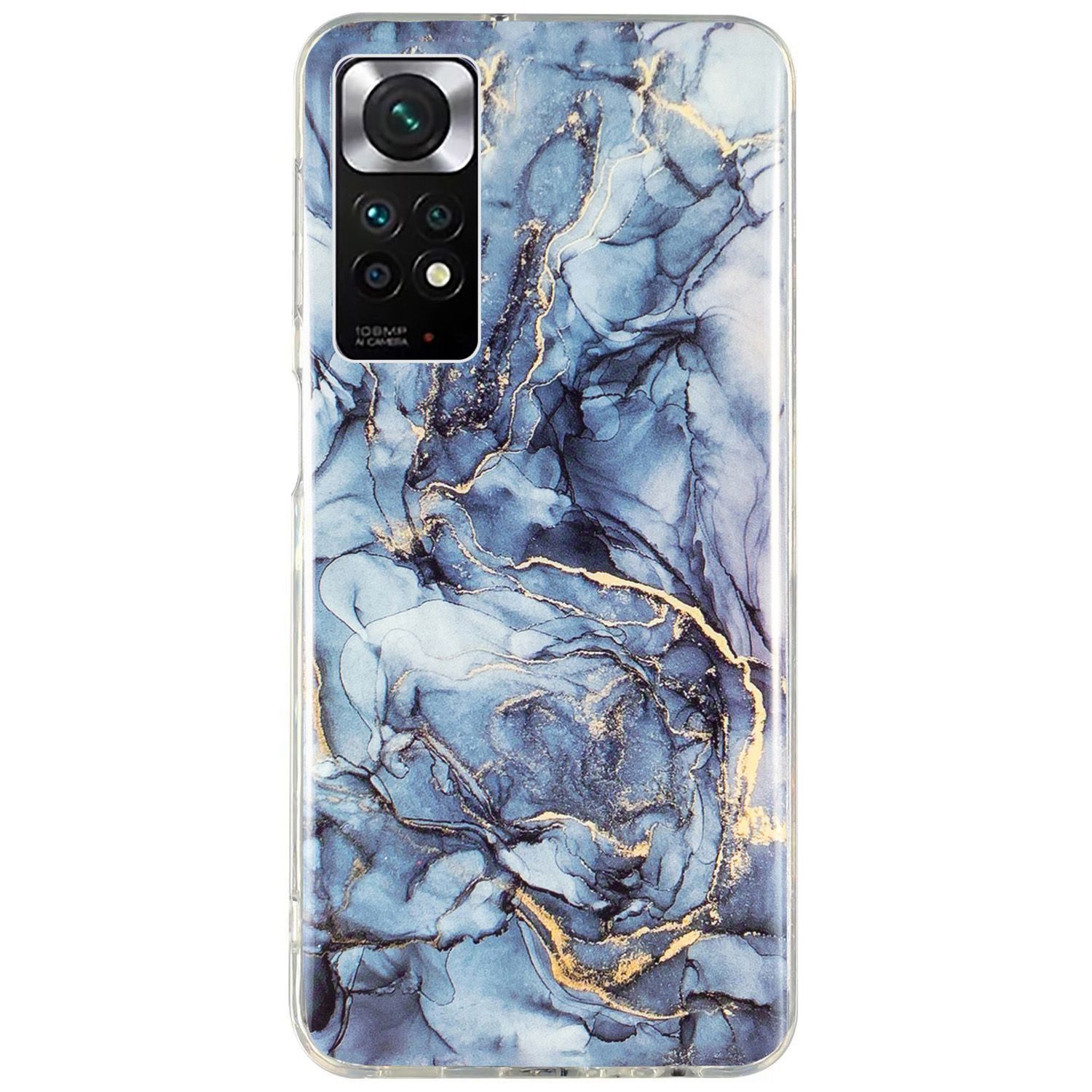

Für Xiaomi Redmi Note 11 4G (Qualcomm)/Note 11s 4G IMD Marmormuster Mobiltelefonabdeckung Flexibler Tpu-drop-proof-fall - Grau, Xiaomi Redmi Note 11 4G (Qualcomm)