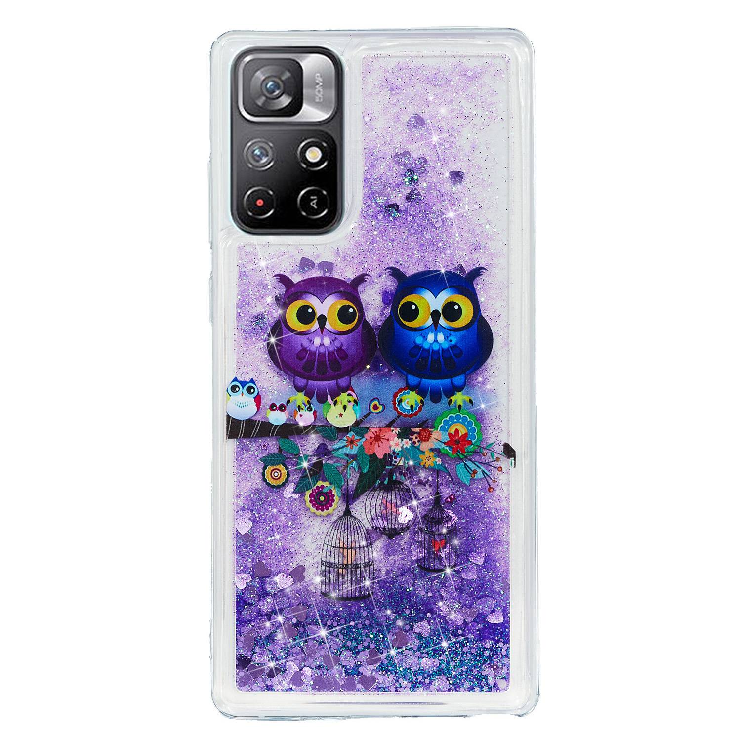

Für Xiaomi Redmi Anmerkung 11 5G Bewegliche Flüssigkeitsfall -präds -muster Weiche Flexible TPU -hautabdeckung - Zwei Eulen, Xiaomi Redmi Note 11 5G