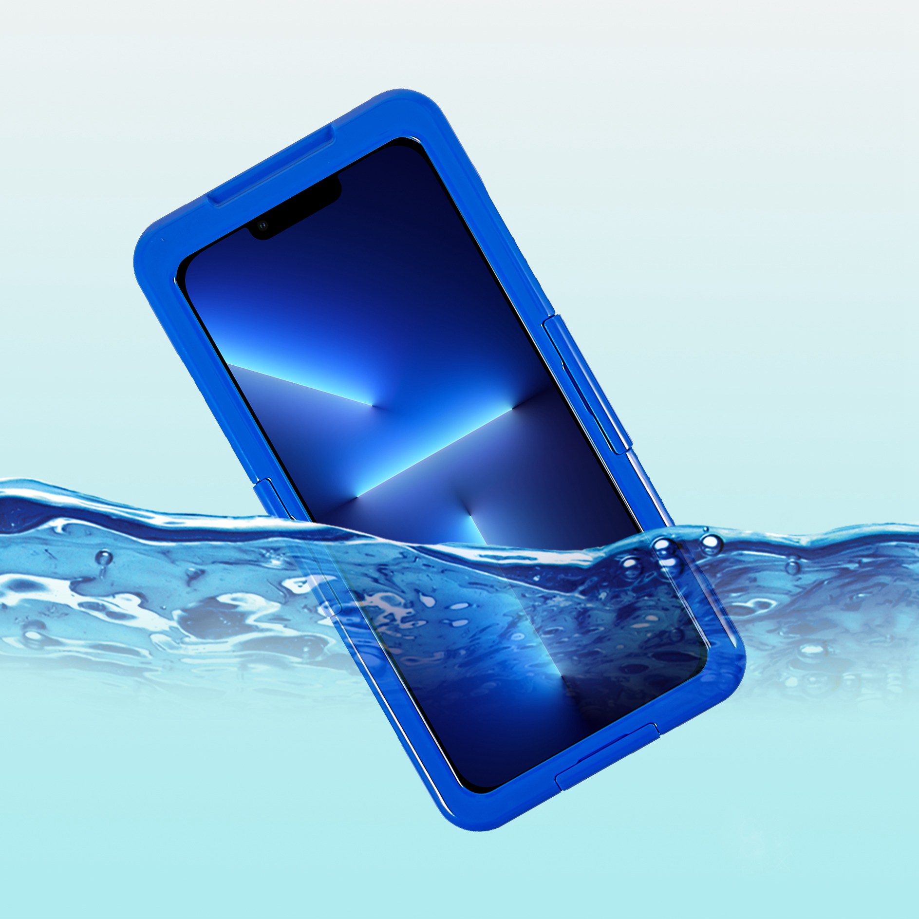 

167,4x81x10.7mm Universal 7 Zoll Mobiltelefon IP68 3m Wasserdichte Anti-drogen-anti-kratzer-abdeckung Mobiltelefon Unterwasserschutzgehäuse - Blau, Universal