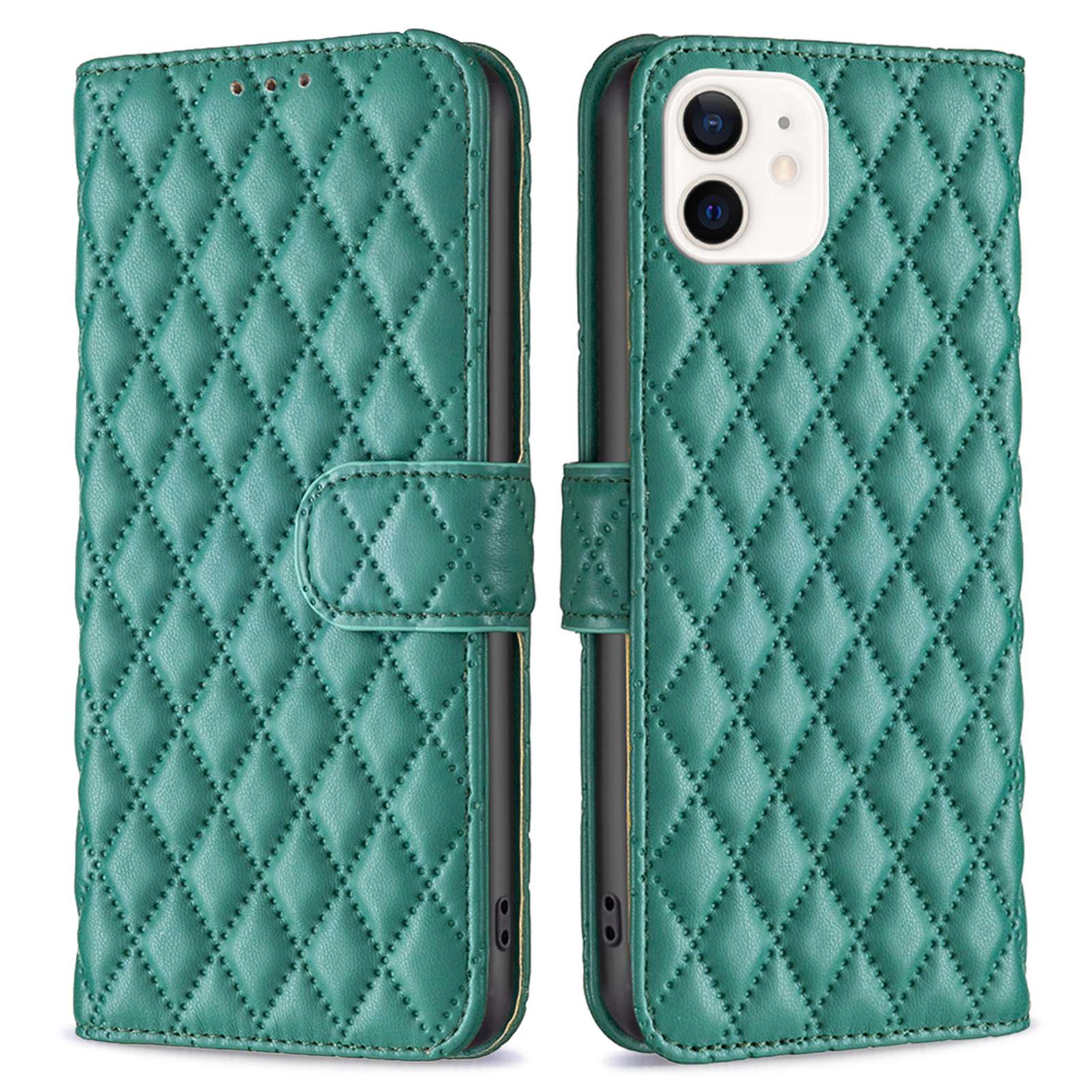 

Binfen Color Flip Wallet Case Для Iphone 12 Mini 5,4 Дюйма, BF Style-14 Отпечатанный Рисунок Ромбий - Зеленый, iPhone 12 mini