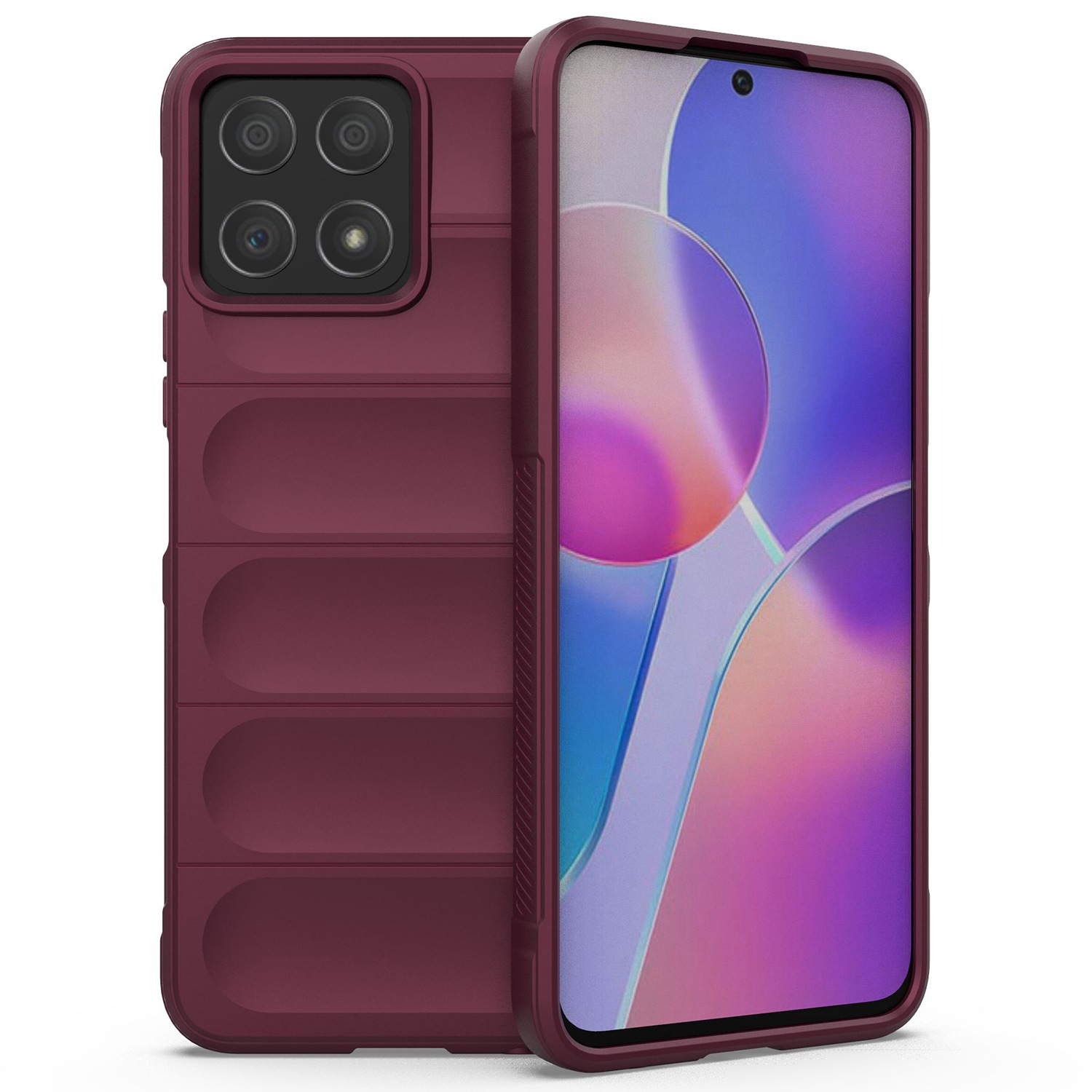

Für Ehre X8 / X30i Rugged Rückenabdeckung Anti-fall-fall-schutz Flexible Tpu-telefonhülle - Weinrot, Honor X8 4G