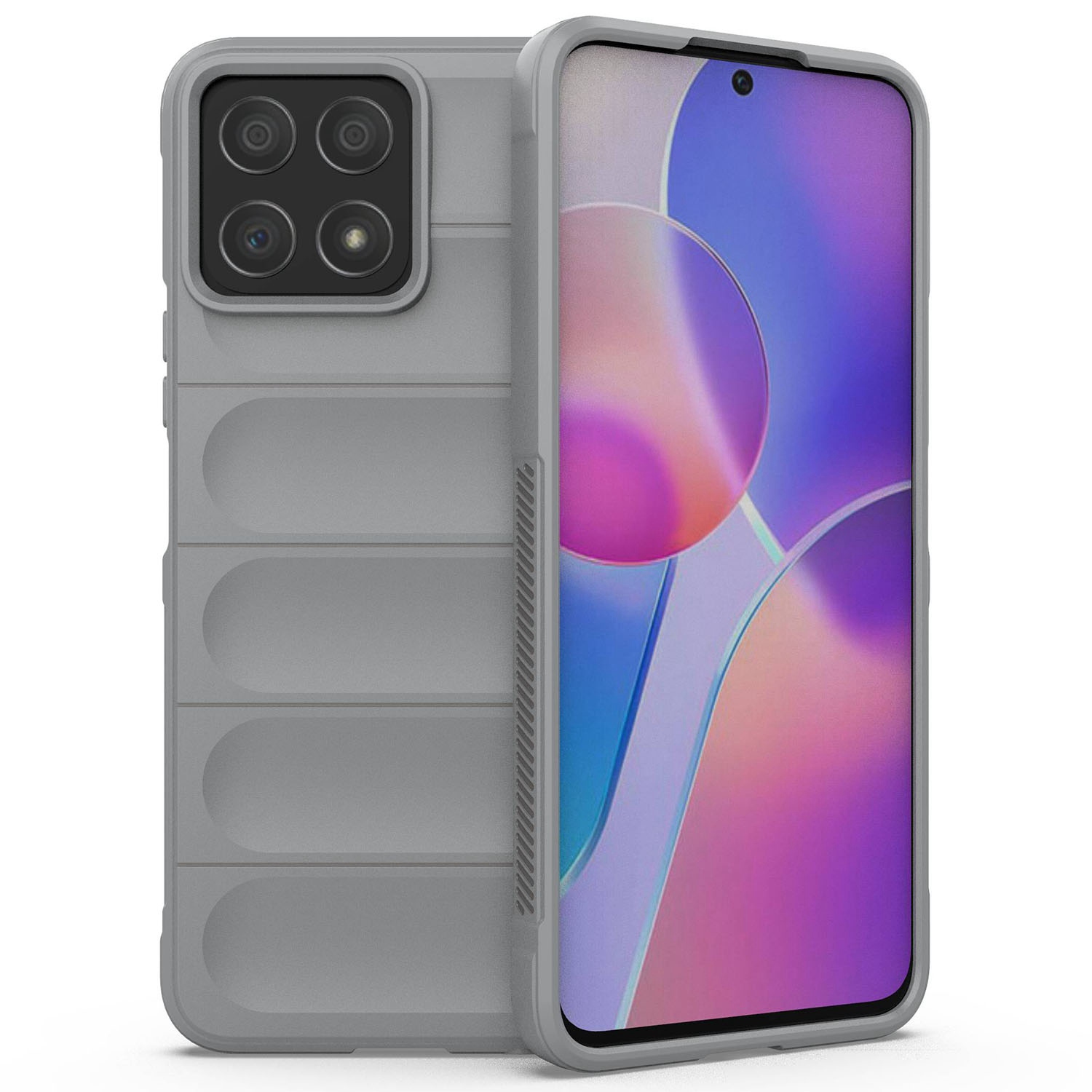 

Für Ehre X8 / X30i Rugged Rückenabdeckung Anti-fall-fall-schutz Flexible Tpu-telefonhülle - Hellgrau, Honor X8 4G