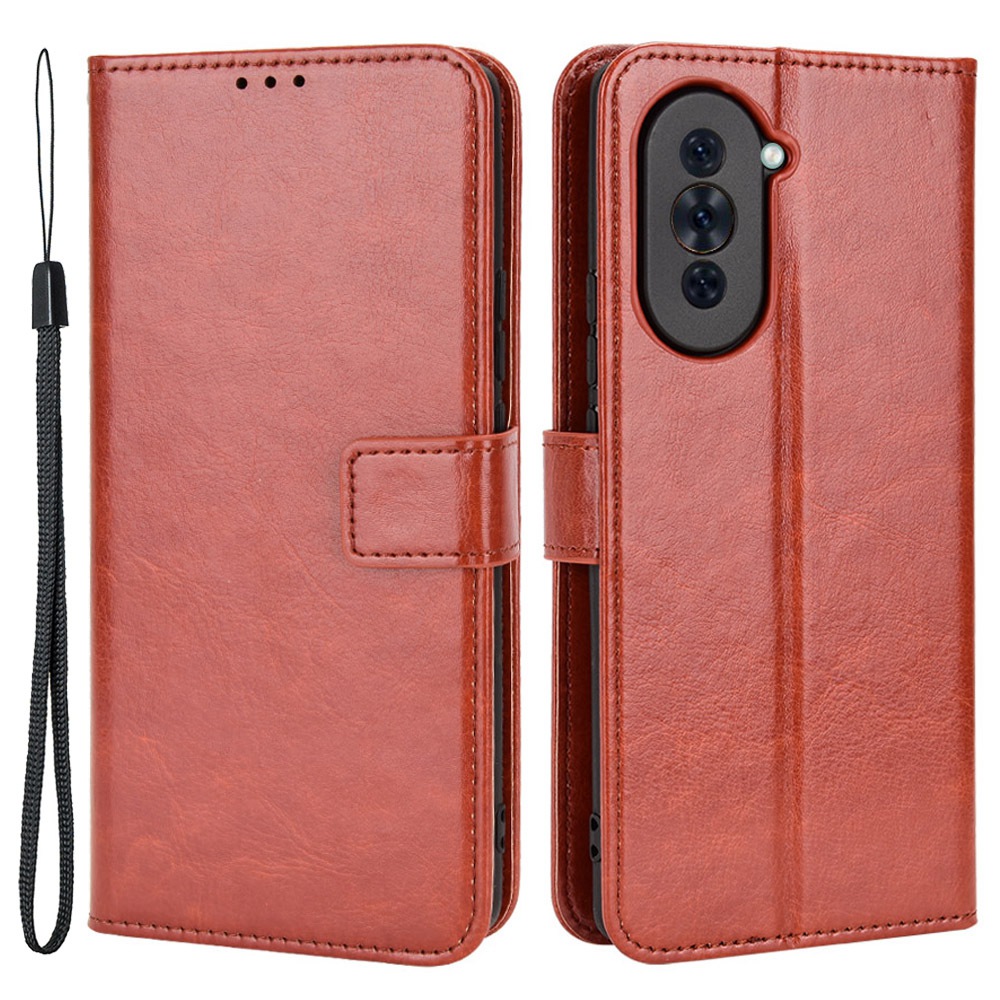 

Crazy Horse Texture Phone Hülle Für Huawei Nova 10 4g, PU Leder Brieftasche Magnetic Clasp -abdeckung - Braun, Huawei nova 10 4G