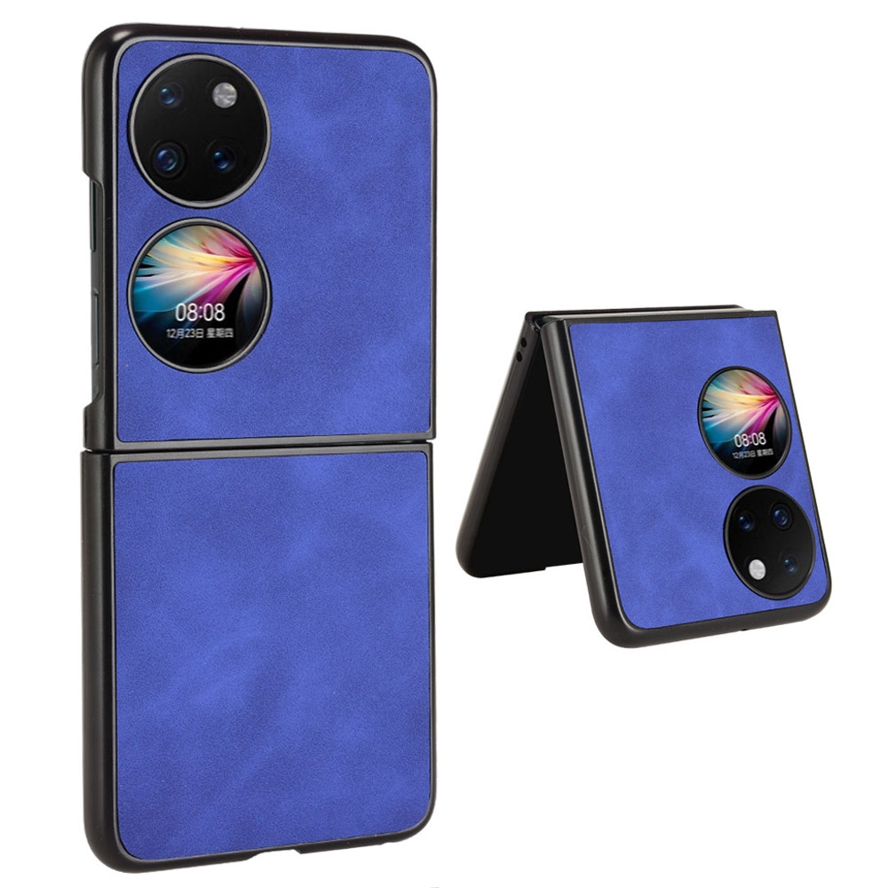 

Für Huawei P50 Pocket Anti-scratch Phone Case Skin-touch Feeling Pu-leder-pc-mobiltelefonabdeckung - Blau, Huawei P50 Pocket