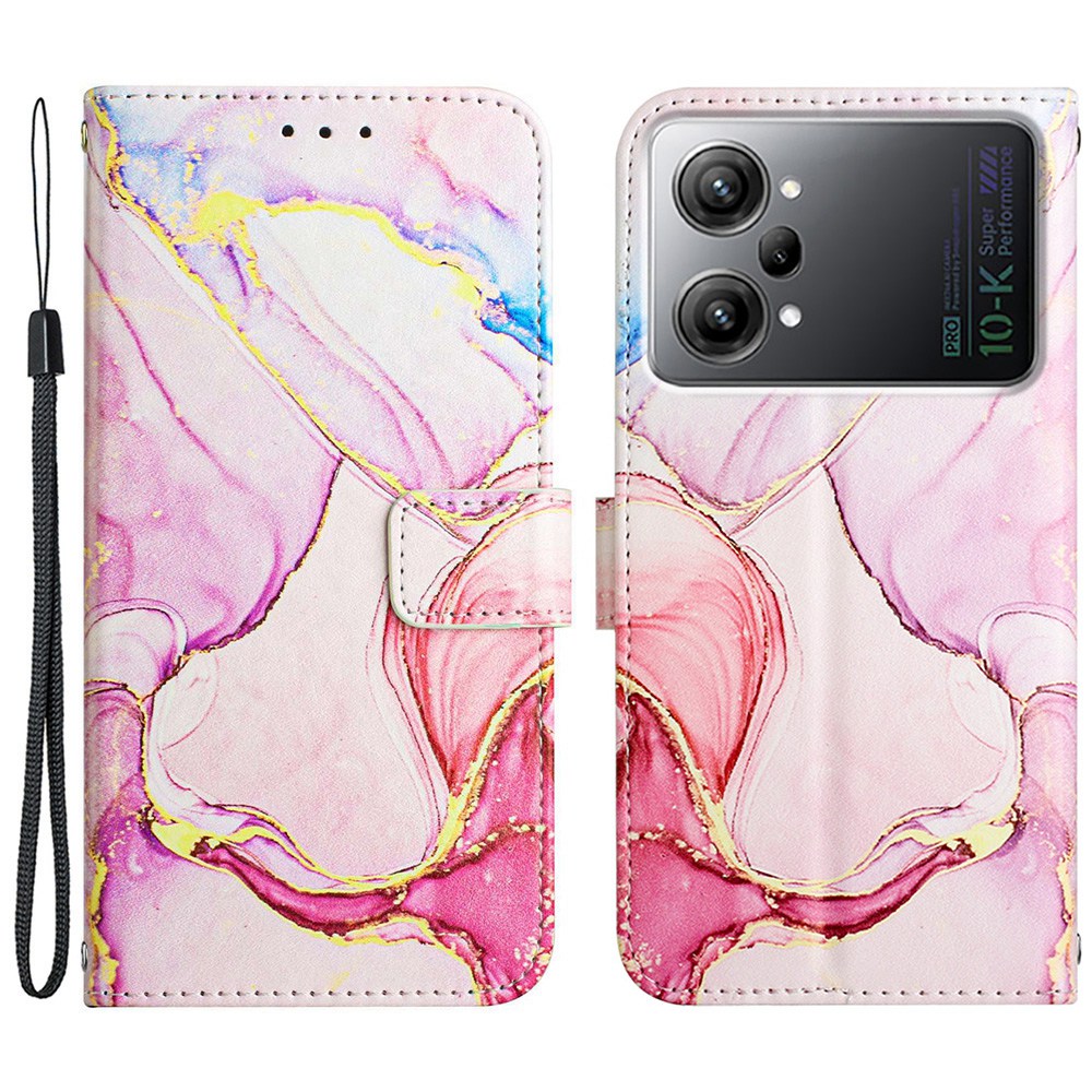 

Musterdruck Leder Serie-5 Für Oppo K10 Pro 5G Wallet Phone Case Marmor Muster Lederschutzschutzhülle Mit Ständer - Roségold LS005, Oppo K10 Pro 5G