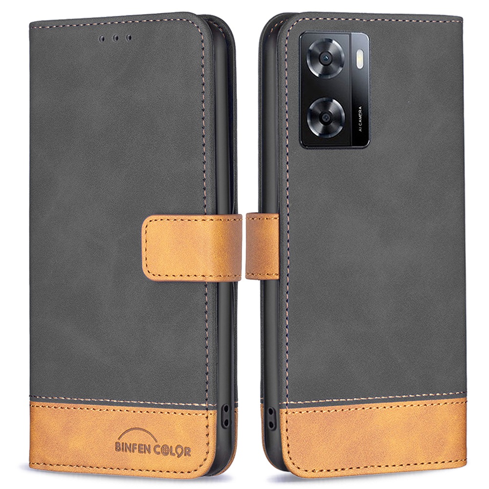 

Binfen Color BF Leder Hülle Serie-7 Für Oppo A57 4G Style 11 Matt Surface Ständer Mit PU Leder Brieftasche Style Flip Handy Hülle - Schwarz, Oppo A57 4G