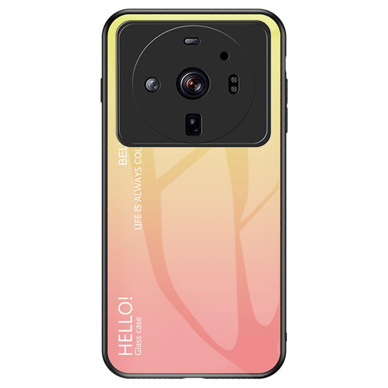 

Für Xiaomi 12S Ultra 5G Anti-drogen-temperaturglas + PC + Tpu-rückdecke Stylish Gradient Color Design Mobiltelefon Fall - Gradientengelb, Xiaomi 12S Ultra 5G