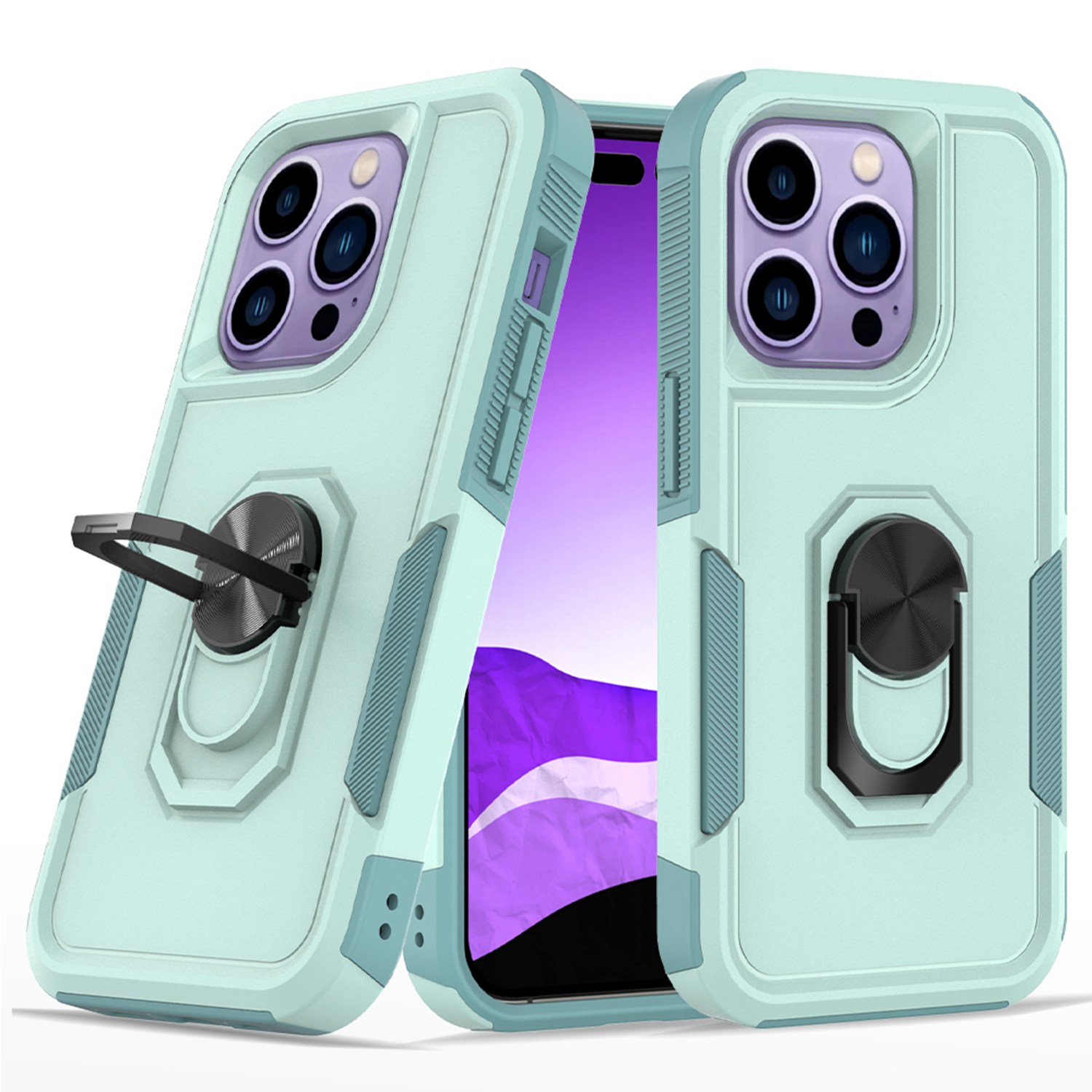 

Металлическое Кольцо. - Мятно-зеленый, iPhone 14 Pro