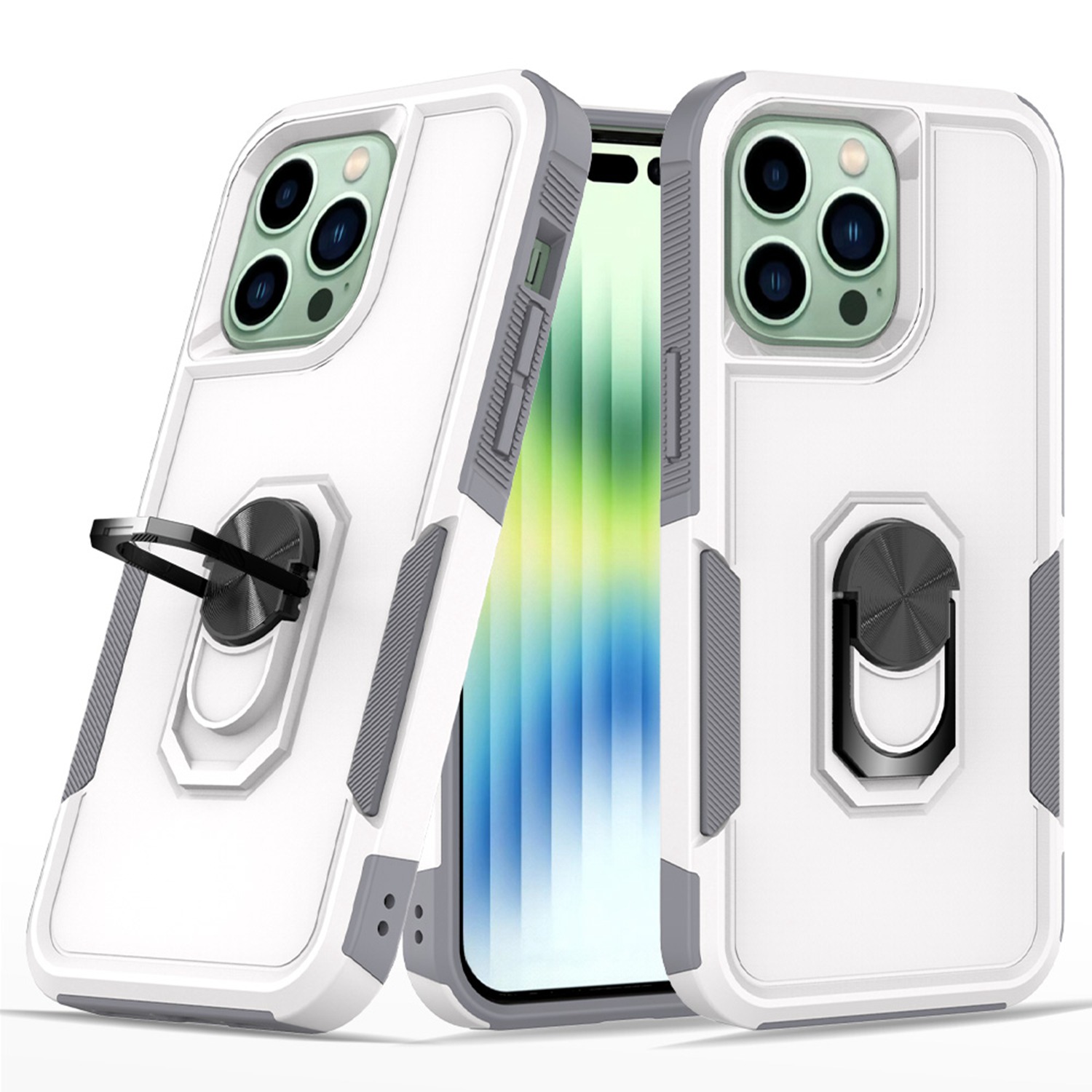

Для Iphone 14 Pro Max 6,7 -дюймовый Кольцо на Кольцевой Стенде. - Белый, iPhone 14 Pro Max