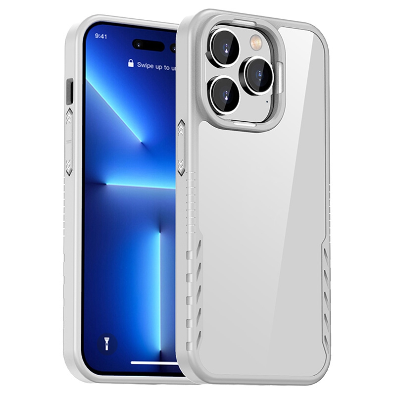 

IPAKY For iPhone 14 Pro Max 6.7 inch Anti-scratch TPU+PC Phone Case Support Wireless Charging - Translucent, iPhone 14 Pro Max