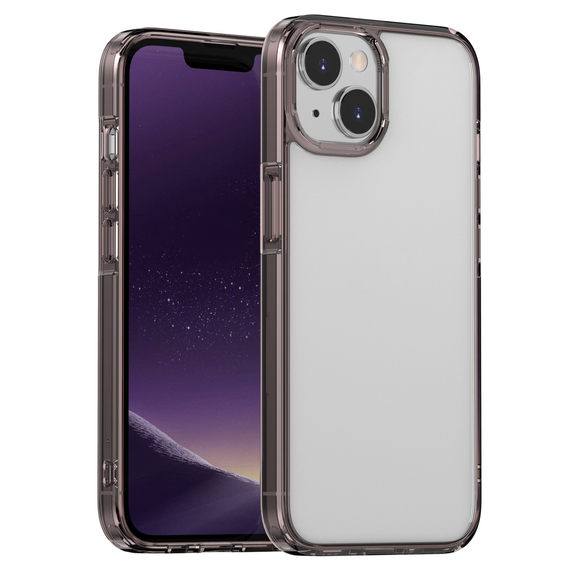

Для Iphone 14 Max 6,7 Дюйма Crystal Clear Case Case Tpu+акрил Хорошо Защищенная Задняя Крышка - Прозрачный Коричневый, iPhone 14 Plus