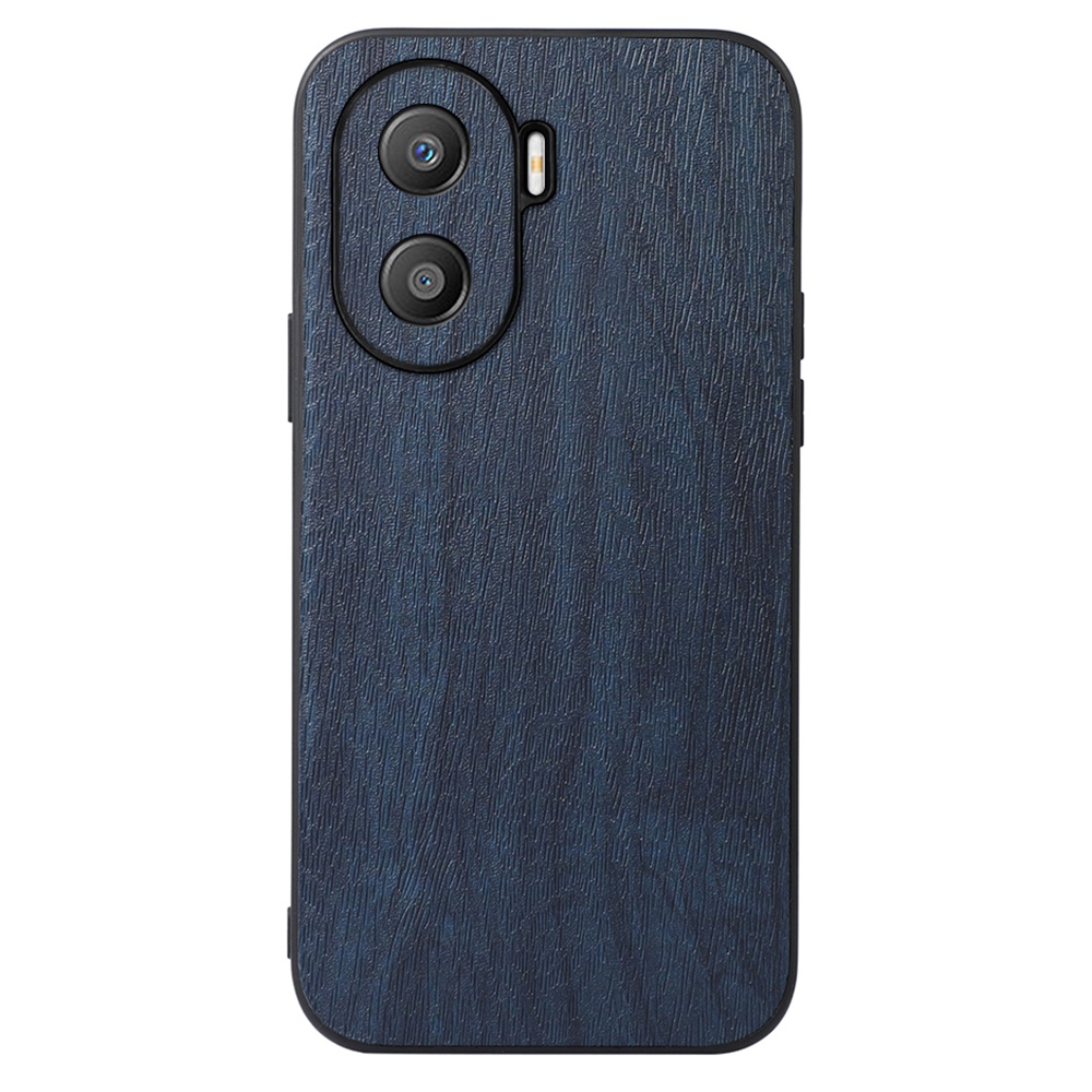 

Anti-kratzer-holztextur Zurück-deckung Für Honor X40i 5G, Slim-fit-pu-leder-schütze Handyschutzhülle - Blau, Honor X40i 5G