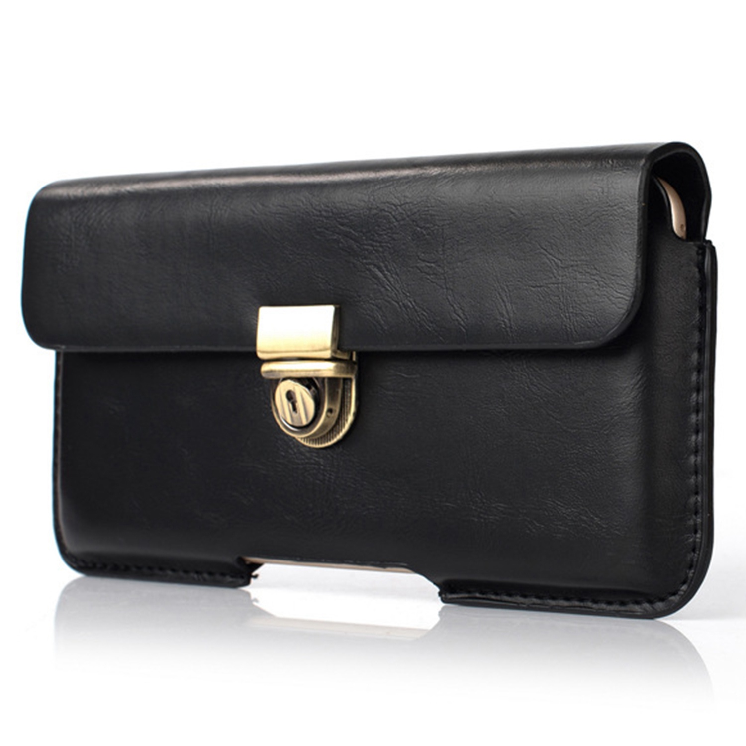 

Schutzhüftasche Für 5,1-zoll-handys Universal Bag Echtes Leder-anti-kratzer-taillenbeutel - Schwarz, Universal