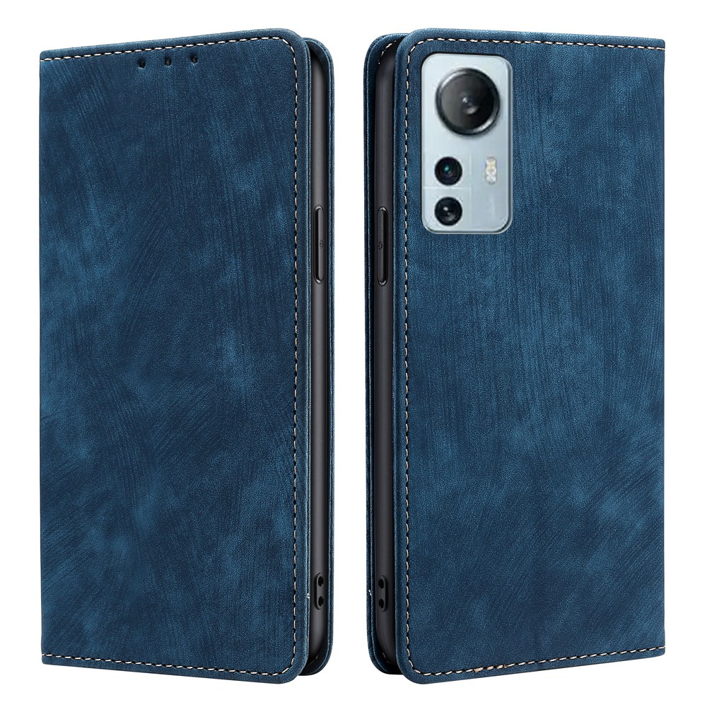 

Für Xiaomi 12 Lite 5G Drop-proof-telefonhülle PU Leder Flip Wallet Wallet Ständer RFID Blockierende Magnetische Telefonschale - Blau, Xiaomi 12 Lite 5G